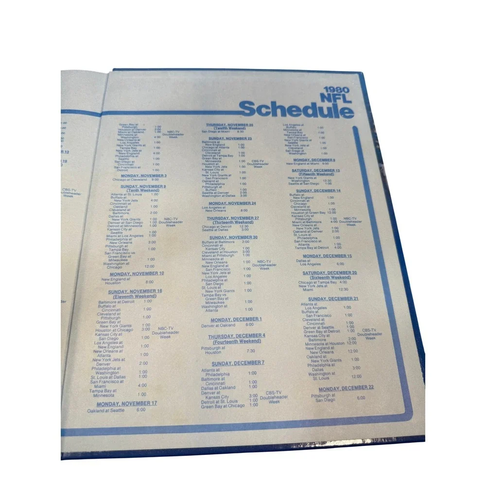 Official Dallas Cowboys‎ Bluebook 1980 Hardcover Team Yearbook NFL Vintage